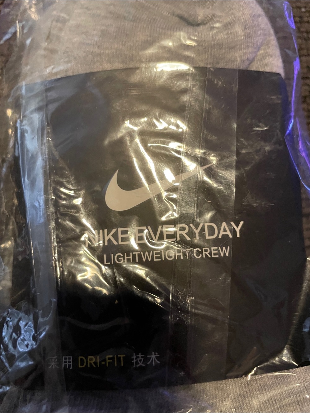 Nike Everyday Lightweight Crew Socks - Gray 5 pack large